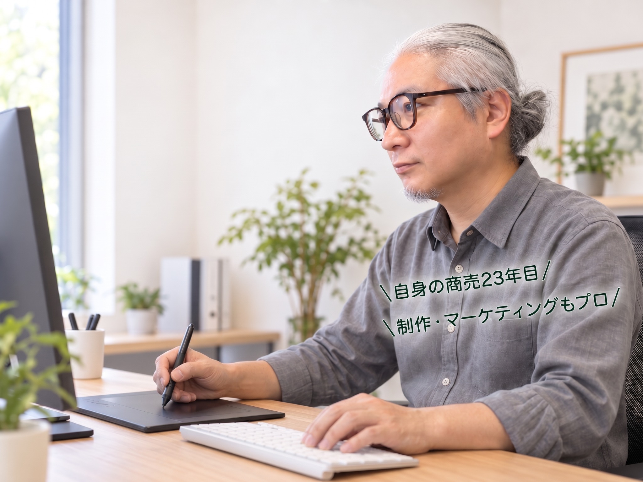 制作に取り組むBackWorkDesign代表。自身の商売23年目、制作・マーケティングもプロ。